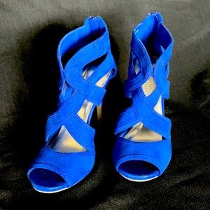 Royal blue high heels